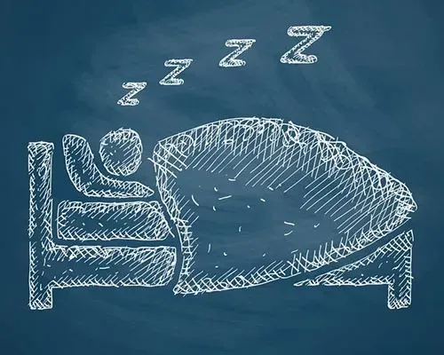 A student asleep on their books